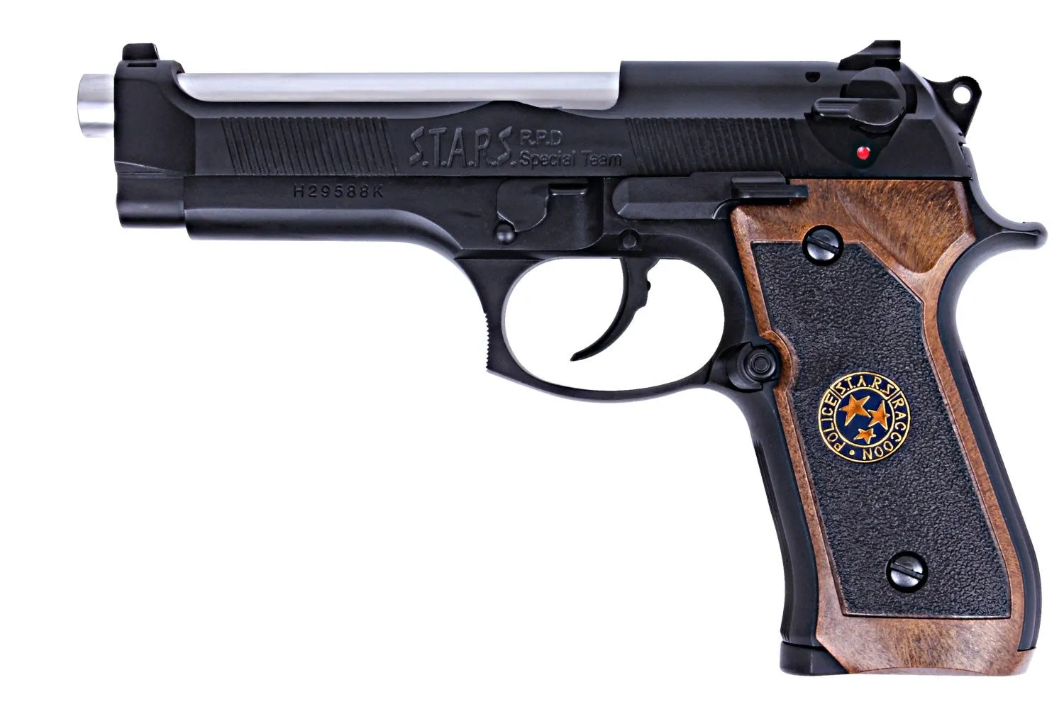 WE M92 Biohazard Special Edition GBB Airsoft Pistol (Black/Silver/BB Custom)