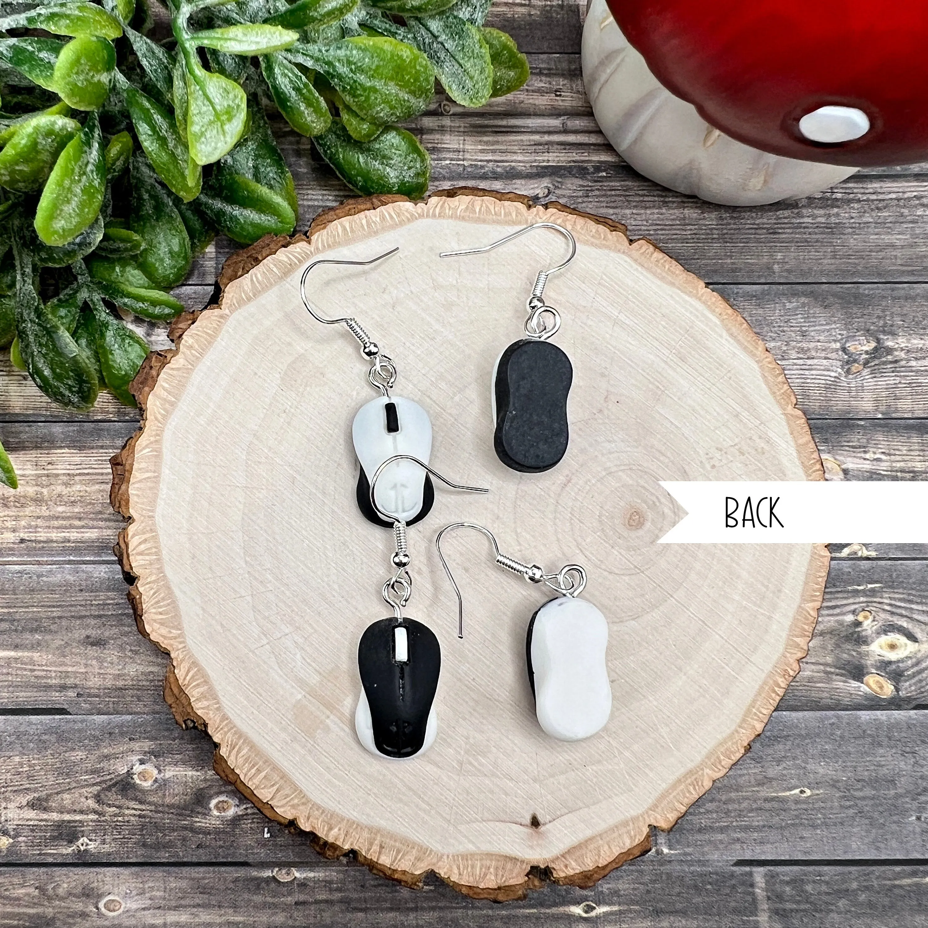 Wireless Mouse Replica Lightweight Resin  Earrings, Hypoallergenic Gift for Techies