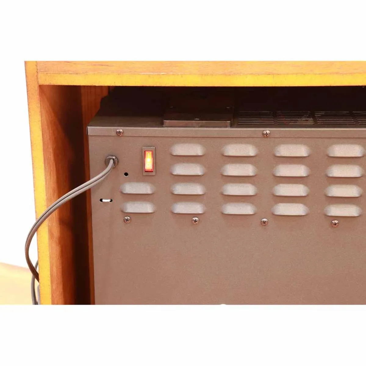 World Marketing Comfort Glow Electric Quartz Fireplace - French Walnut