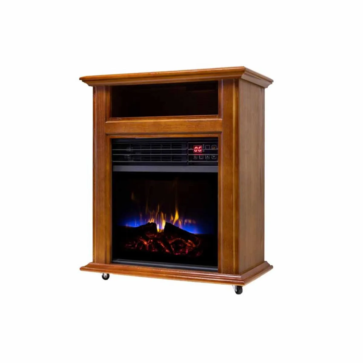 World Marketing Comfort Glow Electric Quartz Fireplace - French Walnut