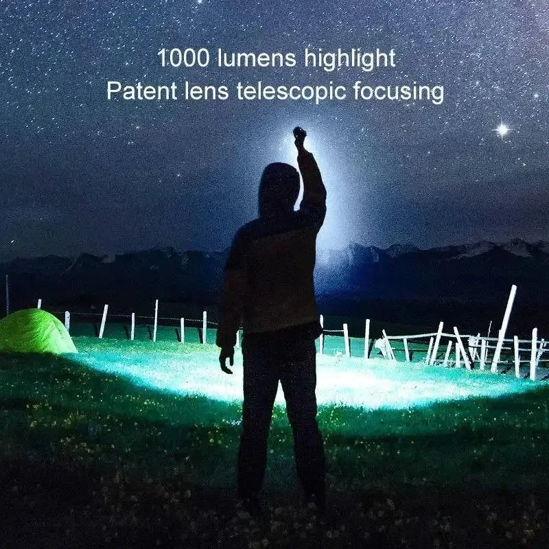 Xiaomi Nextool Outdoor 6 in 1 Zoom Flashlight Multifunction Portable Sound Light Alarm 1000lm Waterproof 2600mAh LED Flashlight