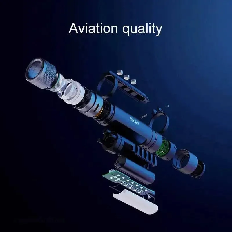 Xiaomi Nextool Outdoor 6 in 1 Zoom Flashlight Multifunction Portable Sound Light Alarm 1000lm Waterproof 2600mAh LED Flashlight