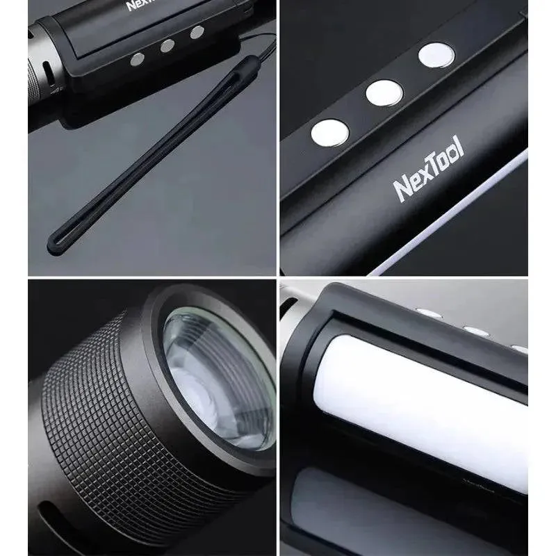 Xiaomi Nextool Outdoor 6 in 1 Zoom Flashlight Multifunction Portable Sound Light Alarm 1000lm Waterproof 2600mAh LED Flashlight